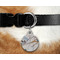 Kandinsky Composition 8 Round Pet Tag on Collar & Dog