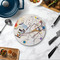 Kandinsky Composition 8 Round Stone Trivet - In Context View