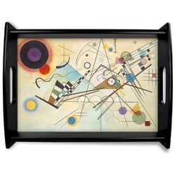 Kandinsky Composition 8 Black Wooden Tray - Large