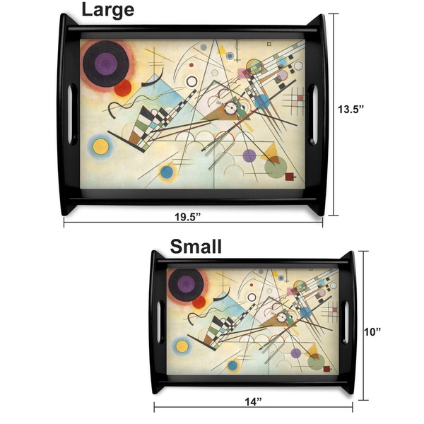 Kandinsky Composition 8 Serving Tray Black Sizes