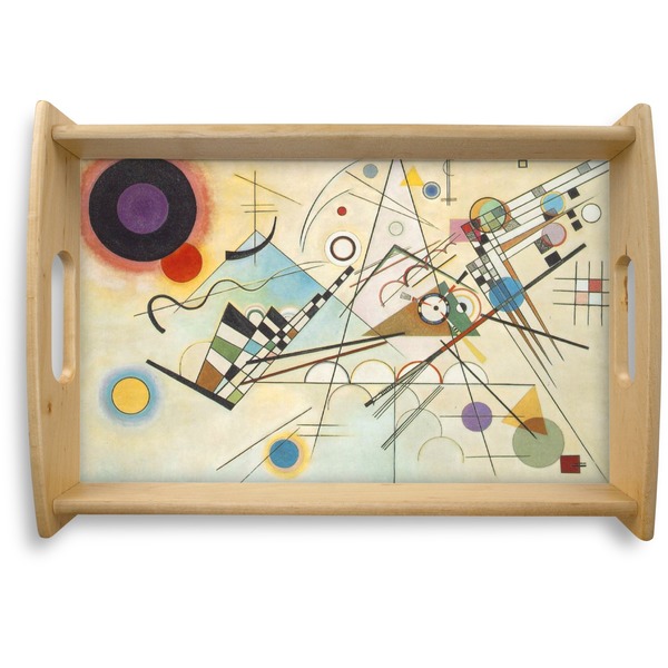 Custom Kandinsky Composition 8 Natural Wooden Tray - Small