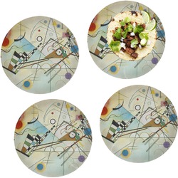 Kandinsky Composition 8 Set of 4 Glass Lunch / Dinner Plate 10"