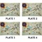 Kandinsky Composition 8 Set of Rectangular Appetizer / Dessert Plates (Approval)