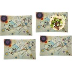 Kandinsky Composition 8 Set of 4 Glass Rectangular Lunch / Dinner Plate