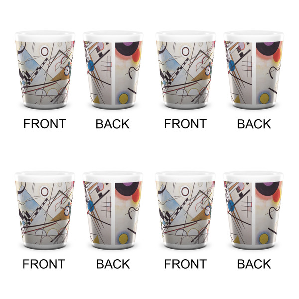 Kandinsky Composition 8 Shot Glass - White - Set of 4 - APPROVAL