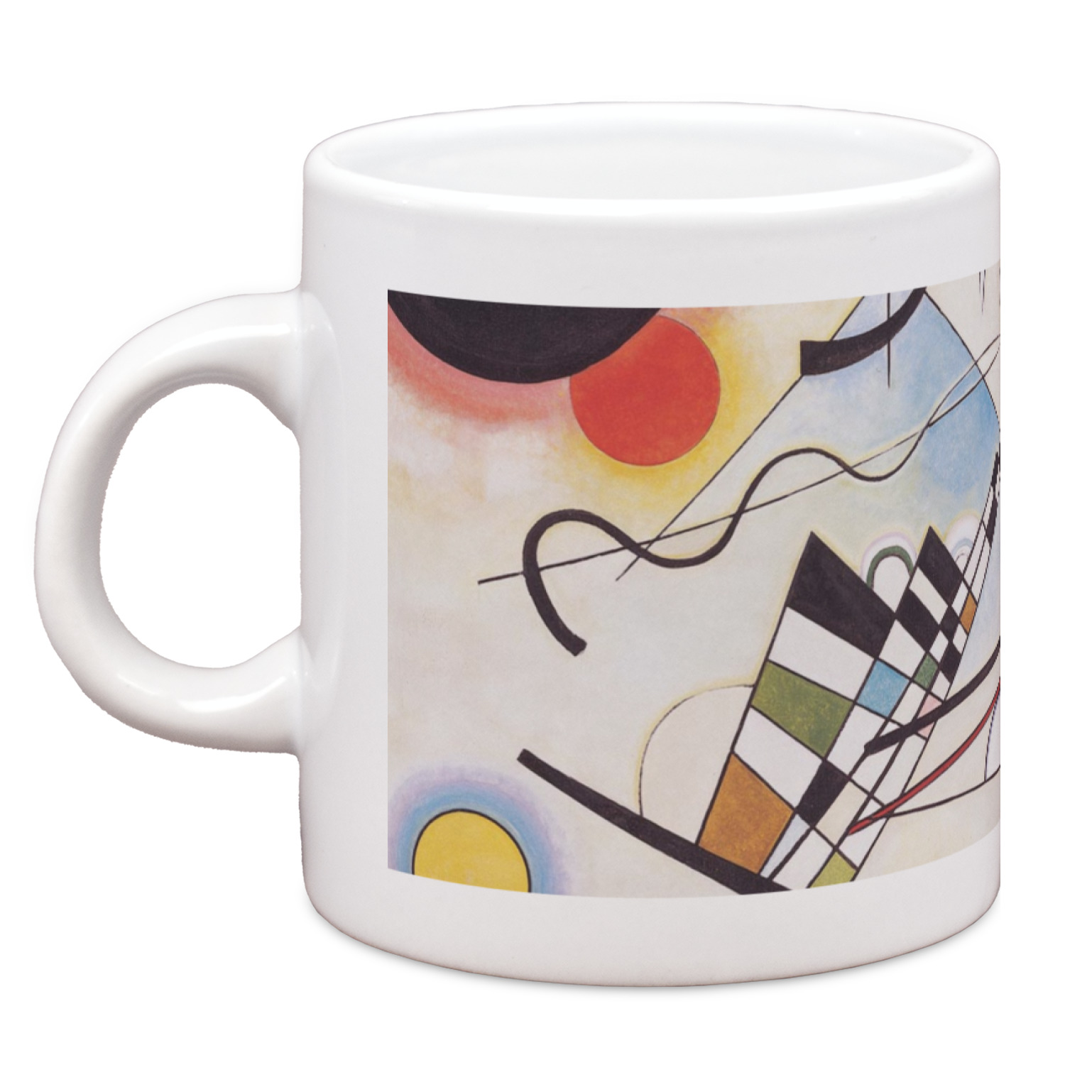 Artis Orbis Espressotasse „Schweres Rot“ – Wassily Kandinsky – Fine Bone China, Spülmaschinenfest, Geschenkbox – 0,35 L, Modernes Kunst-Design