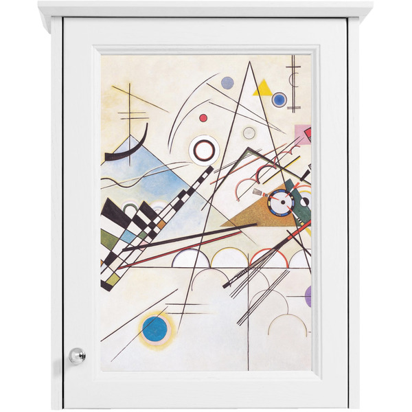 Kandinsky Composition 8 Single White Cabinet Decal