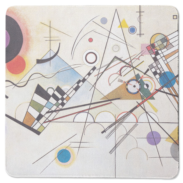 Custom Kandinsky Composition 8 Square Rubber Backed Coaster