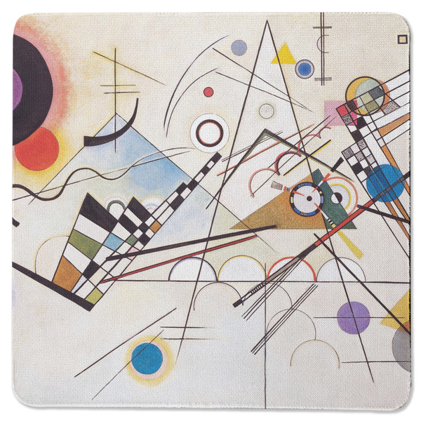 Custom Kandinsky Composition 8 Square Rubber Backed Coaster