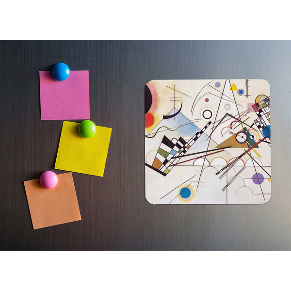 Kandinsky Composition 8 Square Fridge Magnet - LIFESTYLE