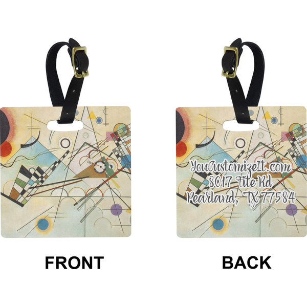 Kandinsky Composition 8 Square Luggage Tag (Front + Back)
