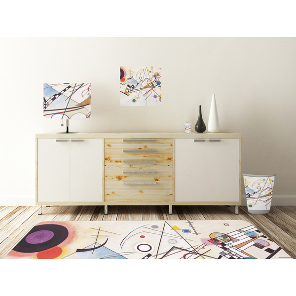 Kandinsky Composition 8 Square Wall Decal Wooden Desk