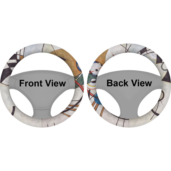 Kandinsky Composition 8 Steering Wheel Cover- Front and Back