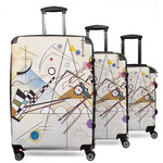 Kandinsky Composition 8 3 Piece Luggage Set - 20" Carry On, 24" Medium Checked, 28" Large Checked