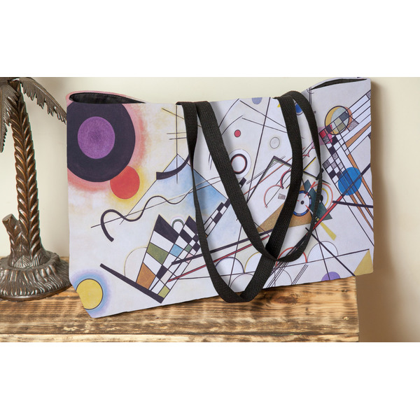 Kandinsky Composition 8 Tote w/Black Handles - Lifestyle View