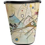 Kandinsky Composition 8 Waste Basket - Single Sided (Black)