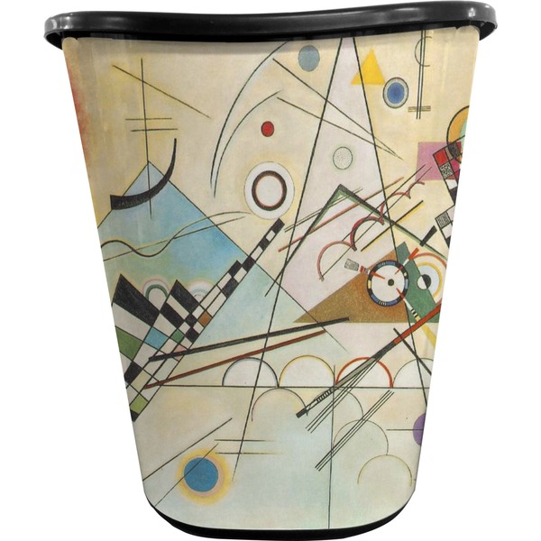 Custom Kandinsky Composition 8 Waste Basket - Single Sided (Black)