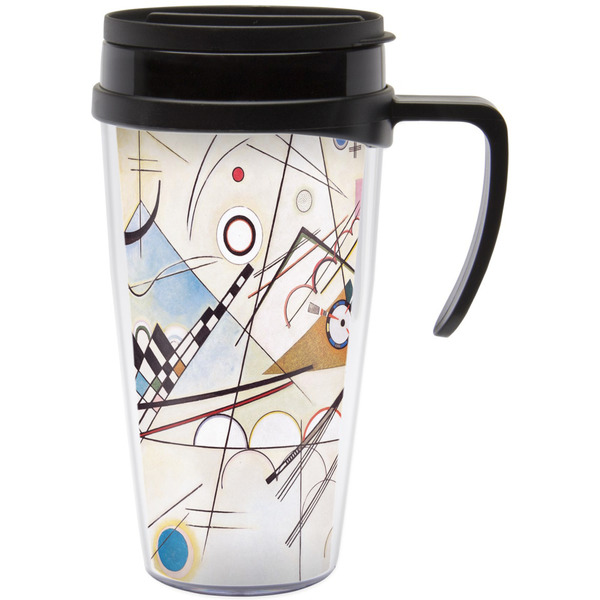 Custom Kandinsky Composition 8 Acrylic Travel Mug with Handle