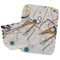 Kandinsky Composition 8 Two Rectangle Burp Cloths - Open & Folded