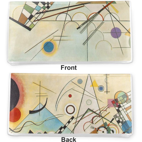 Kandinsky Composition 8 Vinyl Check Book Cover - Front and Back