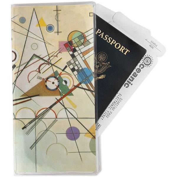 Custom Kandinsky Composition 8 Travel Document Holder