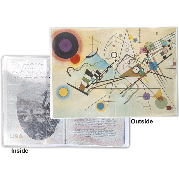 Kandinsky Composition 8 Vinyl Passport Holder - Flat Front and Back