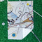 Kandinsky Composition 8 Waffle Weave Golf Towel - In Context