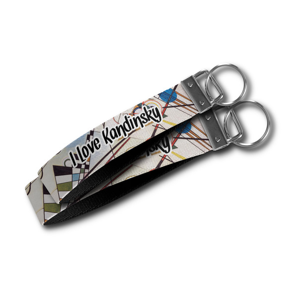 Kandinsky Composition 8 Webbing Keychain FOBs - Size Comparison