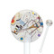 Kandinsky Composition 8 White Plastic 5.5" Stir Stick - Round - Closeup