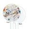 Kandinsky Composition 8 White Plastic 5.5" Stir Stick - Single Sided - Round - Front & Back
