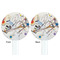 Kandinsky Composition 8 White Plastic 7" Stir Stick - Double Sided - Round - Front & Back