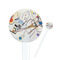 Kandinsky Composition 8 White Plastic 7" Stir Stick - Round - Closeup