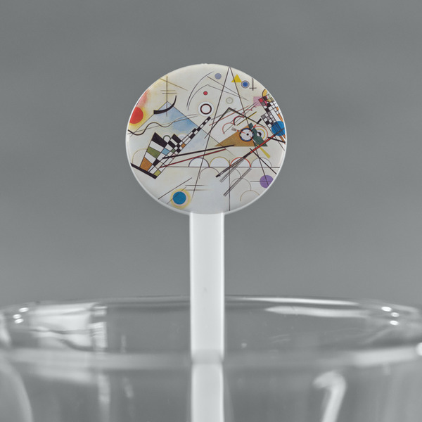 Kandinsky Composition 8 White Plastic 7" Stir Stick - Round - Main