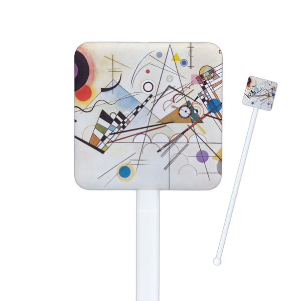 Custom Kandinsky Composition 8 Square Plastic Stir Sticks