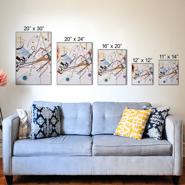 Kandinsky Composition 8 Wood Prints - Size Comparison