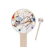 Kandinsky Composition 8 4" Round Wooden Food Picks - Single Sided