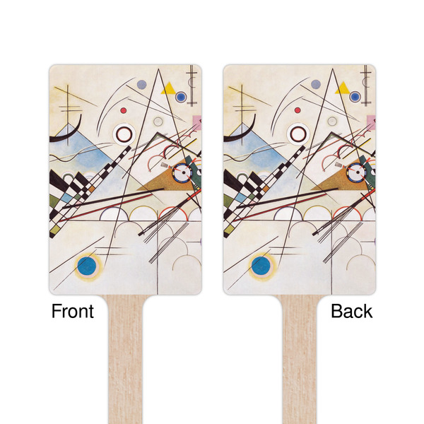 Kandinsky Composition 8 Wooden 6.25" Stir Stick - Rectangular - Double Sided - Front & Back