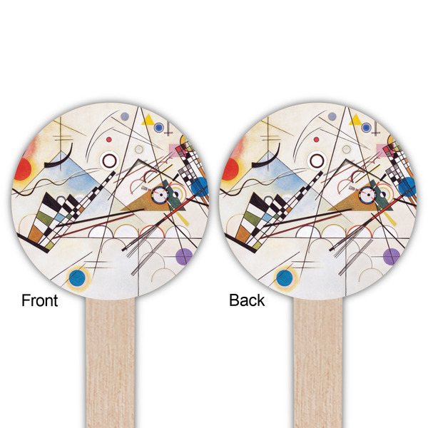 Kandinsky Composition 8 Wooden 6" Food Pick - Round - Double Sided - Front & Back
