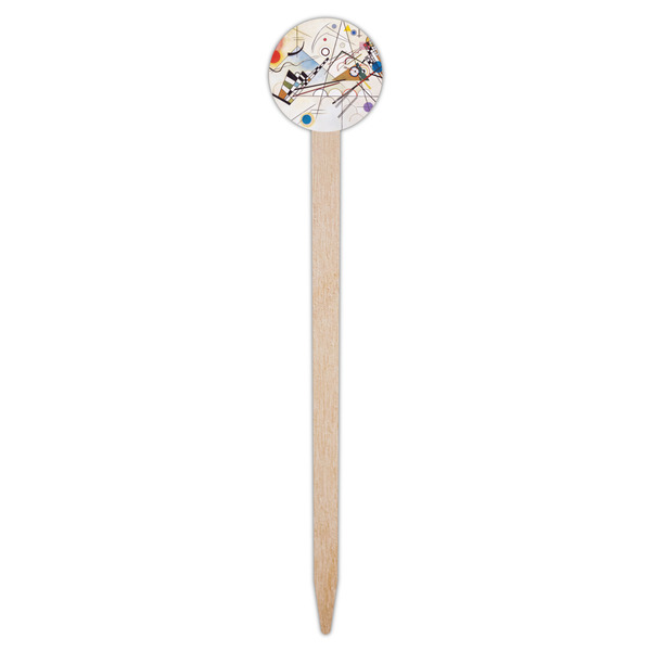 Kandinsky Composition 8 Wooden 6" Food Pick - Round - Single Pick