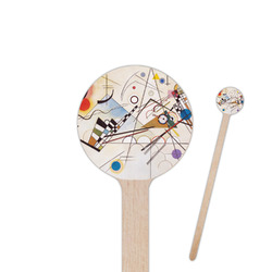 Kandinsky Composition 8 6" Round Wooden Stir Sticks - Single Sided