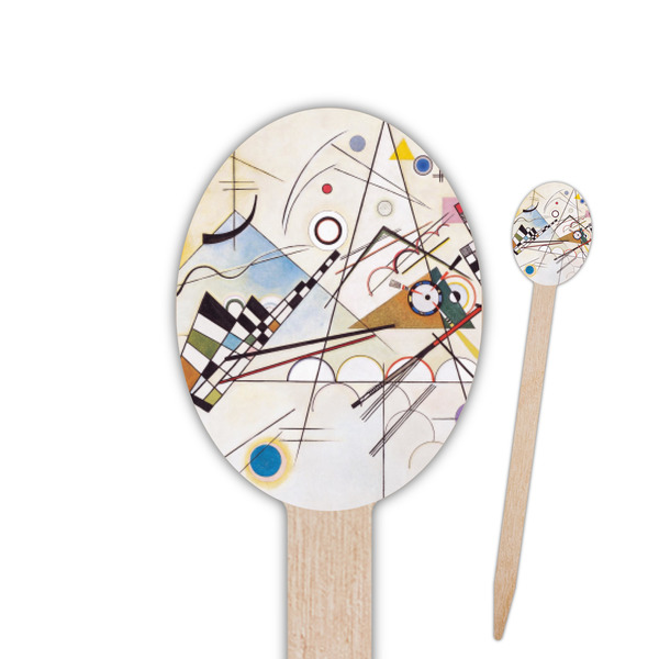 Custom Kandinsky Composition 8 Oval Wooden Food Picks - Single Sided