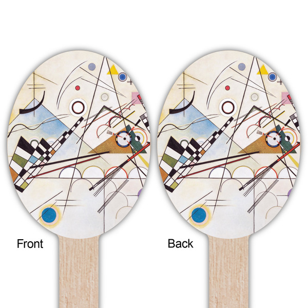 Kandinsky Composition 8 Wooden Food Pick - Oval - Double Sided - Front & Back