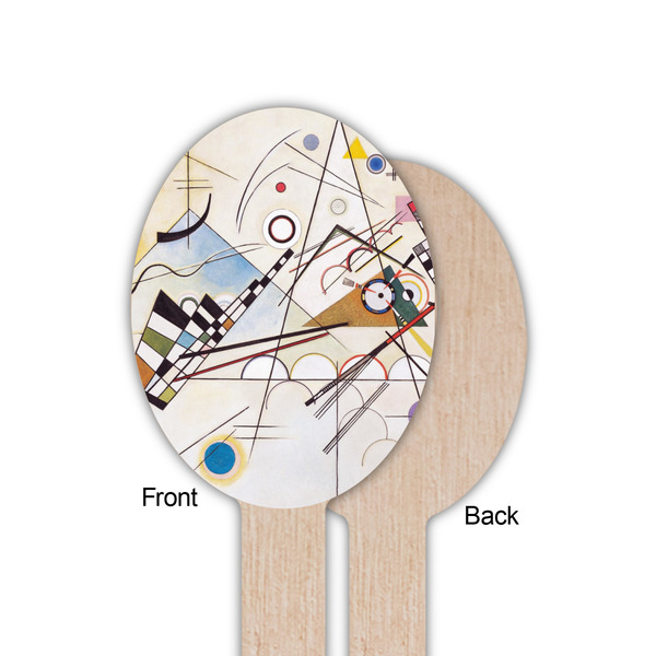 Kandinsky Composition 8 Wooden Food Pick - Oval - Single Sided - Front & Back