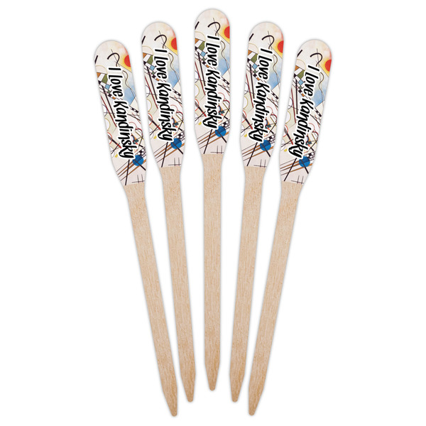 Kandinsky Composition 8 Wooden Food Pick - Paddle - Fan View