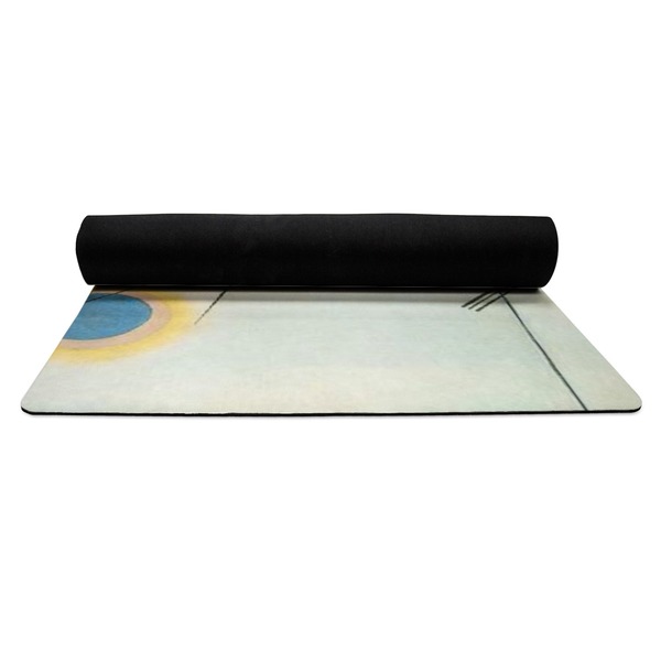 Kandinsky Composition 8 Yoga Mat Rolled up Black Rubber Backing