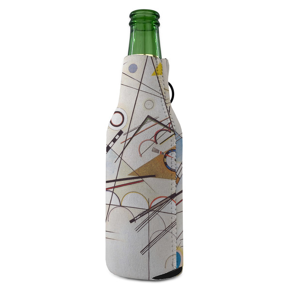 Kandinsky Composition 8 Zipper Bottle Cooler - ANGLE (bottle)