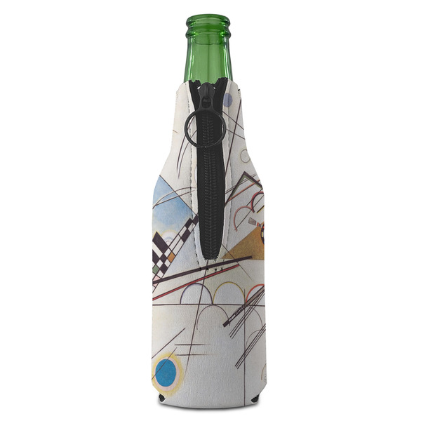 Kandinsky Composition 8 Zipper Bottle Cooler - BACK (bottle)