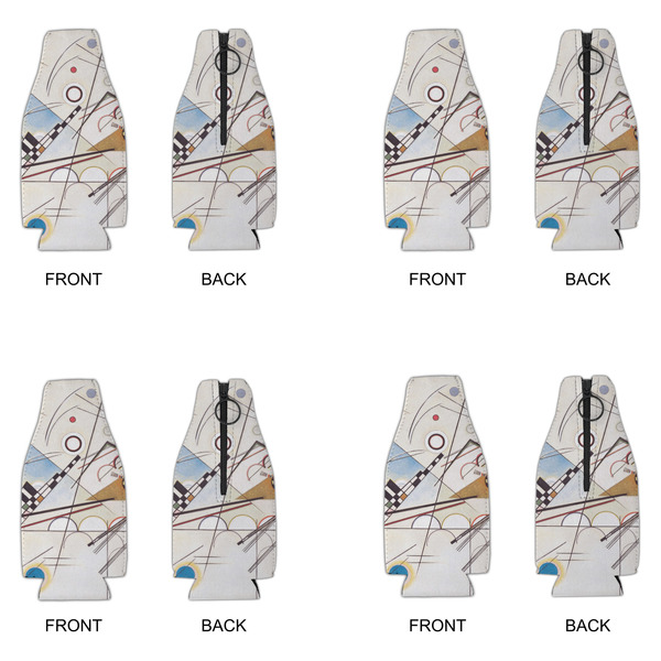 Kandinsky Composition 8 Zipper Bottle Cooler - Set of 4 - APPROVAL
