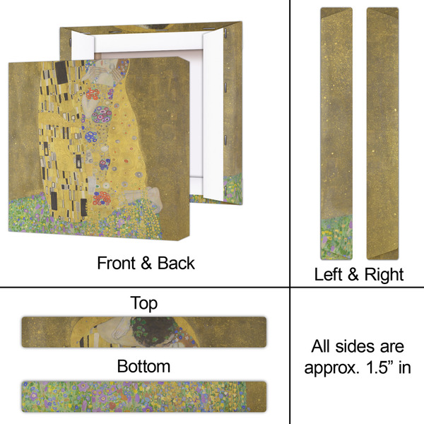 The Kiss (Klimt) - Lovers 12x12 - Canvas Print - Approval