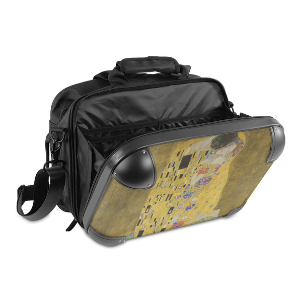 The Kiss (Klimt) - Lovers 15" Hard Shell Briefcase - Open